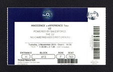 U2 - iNNOCENCE + eXPERIENCE Tour - Ticket Stub - The O2 - 3rd November 2015