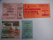4 Liverpool Ticket Stubs - Cup