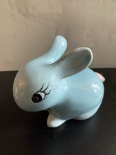 Vintage Pottery Bunny Cotton Wool Holder. No Mark. No Chips/cracks