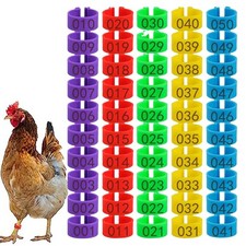 50/100 PCS Chicken Leg Bands Pheasant Poultry Duck Bird Leg Rings ID Tags