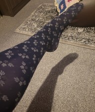 Navy Floral Demure Tights