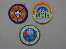 Cub Scouts Diamond Jubilee 1976, 70th 1986 & 80th Anniversary 1996 Badges