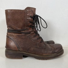 Celtic & Co Brown Leather Derby Boots Size UK 5 EU 38 - Used