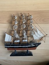 Cutty Sark Wooden Model Ship On Stand Vtg