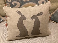 Susie Watson Hares Linen Cushion