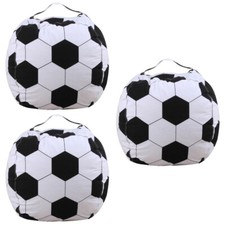  3 Pack Bean Bag Toy Storage Football Stuffed Animal Beanbag Organizing