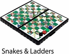 Snakes and Ladders Magnetic Folding Board Game Set Family Fun Game Toys for Gift