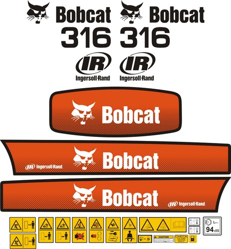 Bobcat 316 mini digger decal - mini,