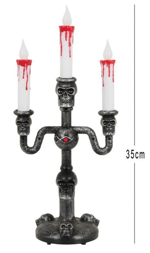 Halloween skull candelabra - halloween,