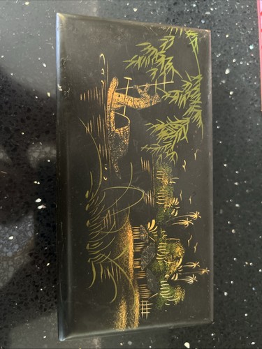 Vintage oriental black lacquer - oriental,