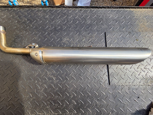 Triumph bobber exhaust - exhaust, brushed