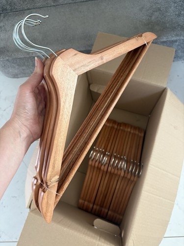 Wooden coat hangers - coat, clothes