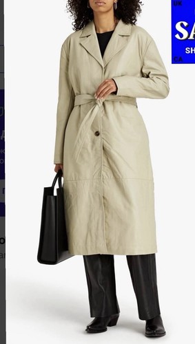 Rrp 1012 muubaa leather coat - rrp€1012,
