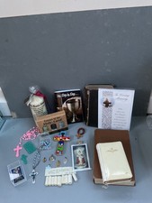 Job Lot Bundle Religious Items Books Candle Rosary Beads Medals etc