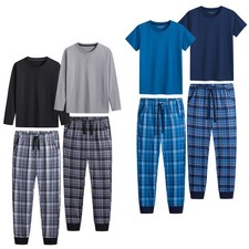 Boys 2 Pack Pyjama Set Long & Short Sleeve Supersoft Smooth Touch Fabric