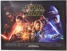 STAR WARS : THE FORCE AWAKENS (2015) Original Cinema Quad Movie Poster