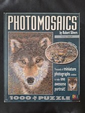 Rare - "Grey Wolf" by Robert Silvers - Photomosaics 1000 Piece Jigsaw Puzzle