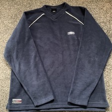 Umbro Men's Vintage Fleece Sweatshirt UK Large Navy Blue