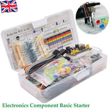 Electronic Component Starter Kit Wires Breadboard Buzzer LED Trans Box Set UK