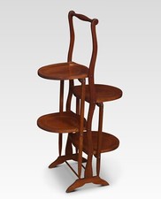 Mahogany Cake Stand | Folding Shelves | Elegant Display Piece