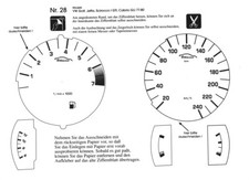 Bms Racing Tachofolie White for VW Golf, Jetta, Scirocco 1 GTI, Cabrio GLI '77