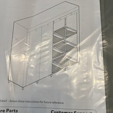 Triple Modular Fabric Wardrobe