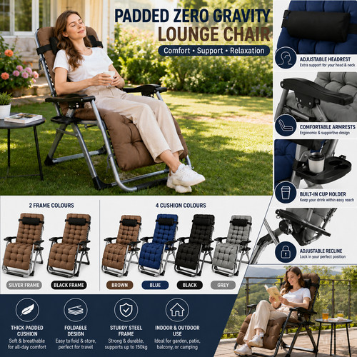 Padded zero gravity reclining - padded,
