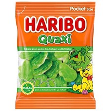 Haribo Frogs (Quaxi) Halal Sweet Gummy Jellies 100g Halloween Party Bag Fillers