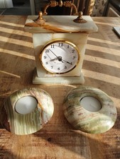 ONYX GREEN VINAGE MARBLE CLOCK