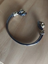 Alexander McQueen Double Skeleton Black/Gold Bracelet Bangle