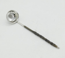 Victorian Sterling Silver Crested Toddy Ladle Spoon Antique 1859 London