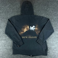 VTG Twilight Saga Hoodie Women’s Black L New Moon Team Jacob Zip Up Hoodie RARE