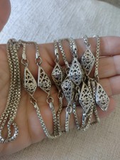 Lariat necklace silver tone - silver,
