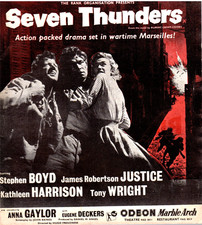 Film Magazine Advert Seven Thunders 1957 Stephen Boyd James Robertson Justice