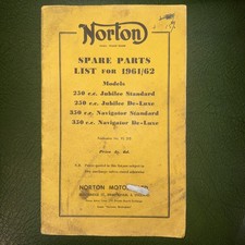 Norton spare parts list 1961 - parts,