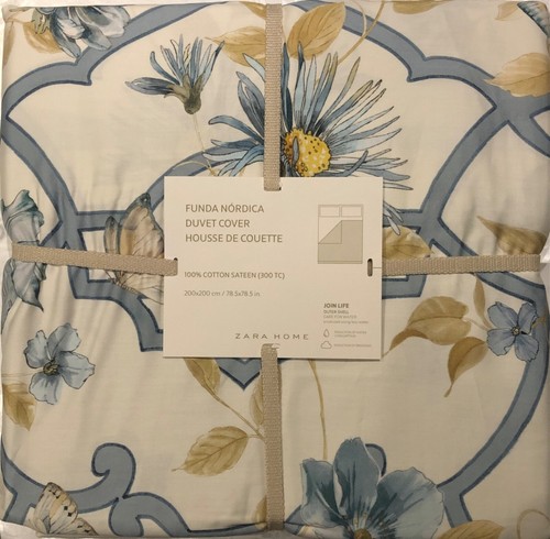 New zara home white blue - new,