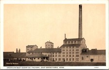 East Grand Forks Minnesota~American Beet Sugar Co Factory~1920s Postcard