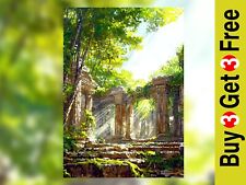 Sunlit Temple Ruins 5"x7"