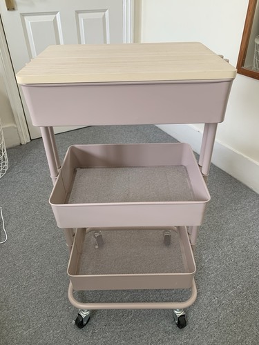 Storage trolley with wooden - storage,