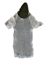 Danish Army String Vest Mesh Top X-Small M71 White Green 80’s Military Surplus L