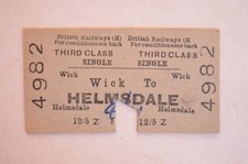 Railway Ticket RE (H) Wick to