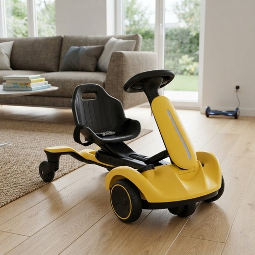 Yellow ride drift car - yellow,