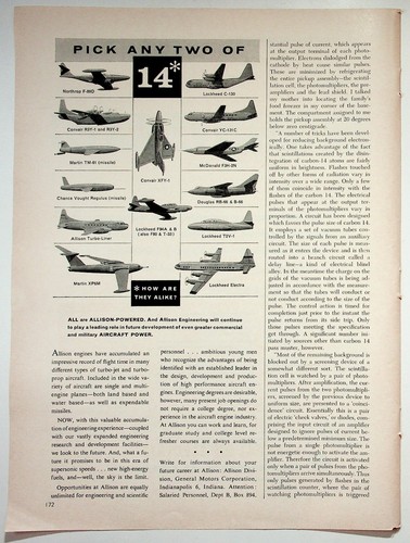 Allison engineering 1957 - 1957, print