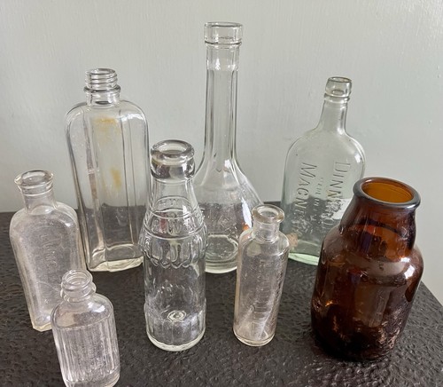 Glass bottles vintage - bottles,