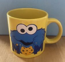 COLLECTABLE SESAME STREET COOKIE MONSTER NOM YELLOW LARGE MUG