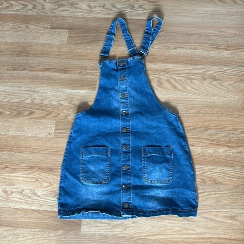 Hot kiss denim overall dress - denim,