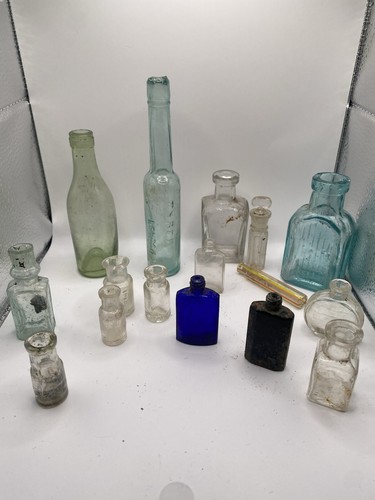 Edwardian miniature bottles - miniature,