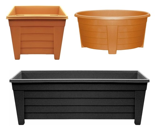 Plastic long square plant - plastic,