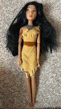 Disney Store Pocahontas Doll In Original Dress Blue Necklace Barbie Style