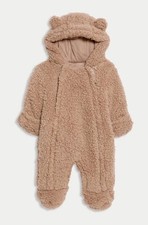 M&S Borg Zip Baby  Pramsuit